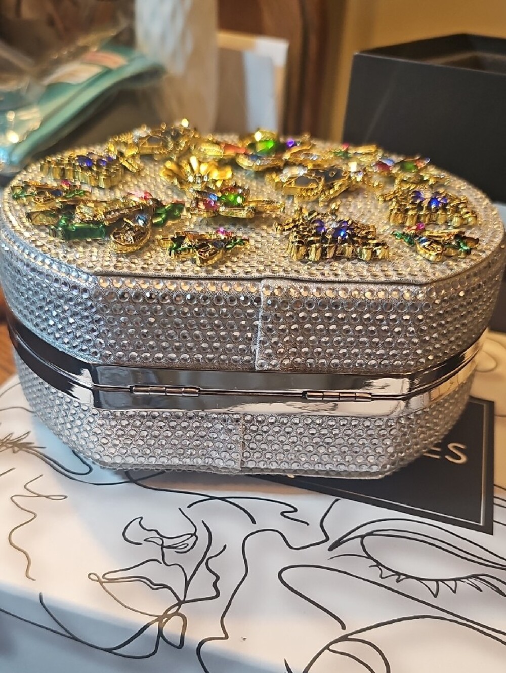 Sassy Jones Miss Beaslet Crystal Clutch - Multicolor - Picture 4 of 4